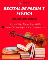 Lorca acoge, el 25 de noviembre, la presentaci�n de 'Vivir cada d�a' de Luis D�az-Cacho, de la mano de los Amigos de la Cultura