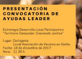Campoder presenta una nueva convocatoria de Ayudas Leader