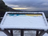 Se corta al trfico el acceso al Collado Bermejo desde Las Alqueras, en Sierra Espuña, debido a las placas de hielo en la carretera