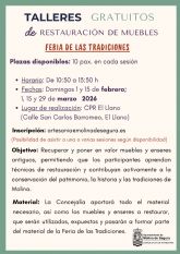 La Concejalía de Artesanía organiza talleres de iniciación a la restauración de objetos y enseres de la Feria de las Tradiciones de Molina de Segura