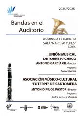El ciclo de bandas de msica del Auditorio regional contina con las formaciones de Torre Pacheco y Santomera