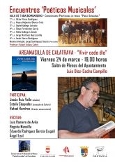 El poeta solanero Luis D�az-Cacho Campillo y el Aula de Tuba y Bombardino del 'Pablo Soroz�bal' protagonistas del encuentro po�tico musical en Argamasilla de Calatrava