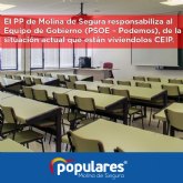 El PP de Molina de Segura responsabiliza al Equipo de Gobierno (PSOE Podemos), de la situación actual que están viviendo los CEIP