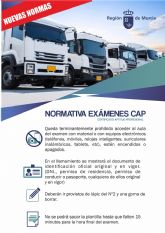 La Comunidad prohíbe el acceso con móviles y dispositivos electrónicos a los exámenes del CAP de transportistas para evitar fraudes