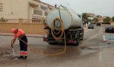 El ayuntamiento de mazarr�n contin�a realizando labores de limpieza en imbornales ante el aviso por lluvias