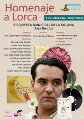 Celebraci�n del 'Homenaje a Lorca' en la Biblioteca Municipal de La Solana el pr�ximo 1 de octubre