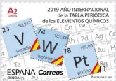 Correos presenta el sello dedicado a la Tabla Peridica de Elementos Qumicos en la Universidad de Murcia