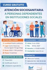 El Ayuntamiento de Puerto Lumbreras pone en marcha el 'Curso de Atenci�n Sociosanitaria a Personas Dependientes en Instituciones'