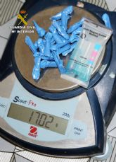 La Guardia Civil desmantela un importante punto de venta de droga que distribuía varios tipos de sustancias tóxicas a consumidores de la Vega Media