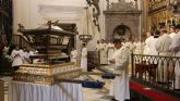Procesin, misa y boniato dulce para celebrar la fiesta de San Fulgencio, patrn de la Dicesis de Cartagena