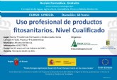 Últimas plazas para el curso 'Uso profesional de productos fitosanitarios'. Nivel Cualificado