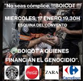 Podemos-Cieza apoya y contribuye las concentraciones en defensa de los palestinos que convoca 'Arenal' todos los mircoles