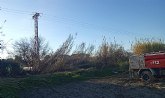 Incendio de ca�as con afectaci�n a una l�nea de media tensi�n en Ceut�