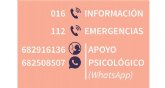 Las llamadas al 016 aumentan un 47,3% en la primera quincena de abril en comparacin con el mismo periodo de 2019