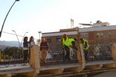 Refuerzan con perfiles metlicos las pilastras del Puente de la Torta de Lorca para incrementar su seguridad