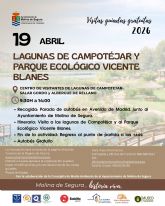 La Concejal�a de Turismo de Molina de Segura organiza una visita guiada gratuita a Las Lagunas de Campot�jar y al Parque Ecol�gico Vicente Blanes el domingo 19 de abril