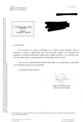 El Defensor del Pueblo volvi a requerir respuesta urgente a la Consejera de Educacin de la CARM