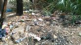 Ahora Murcia solicita al gobierno municipal que se retiren las basuras y escombros de los terrenos donde se ubicaba el asentamiento chabolista de Patiño