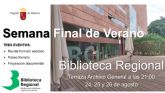 La Biblioteca Regional organiza tres eventos presenciales en su 'Agosto cultural'