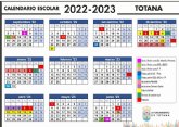 Calendario escolar 2022/2023 en Totana