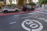 La Calle Juan Fernndez ya cuenta con un carril bici y un ciclocarril