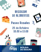 Nuevas Generaciones de Molina de Segura impulsa una gran recogida solidaria de alimentos el 25 de octubre en el Paseo Rosales