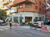 Comienzan las obras para mejorar la accesibilidad en los pasos de peatones de la Calle Mayor de Alcantarilla