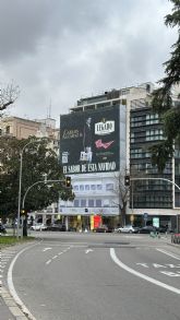 Legado Ibérico despliega en Madrid una gran lona para celebrar el ‘Sabor de esta Navidad’