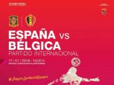 Todo listo para el España-Blgica de esta tarde en el Cartagonova