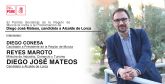La ministra de Industria, Turismo y Comercio, Reyes Maroto y Diego Conesa acompañarn a Diego Jos Mateos en su proclamacin como candidato a Alcalde de Lorca