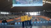Maika Cuenca y Jos Luis Corral del UCAM Cartagena Internacionales con la seleccin de Atletismo Sub18