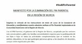 Manifiesto por la eliminacin del Pin Parental en la Regin de Murcia