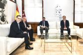 Lpez Miras recibe en San Esteban al nuevo presidente del Consejo Social de la Universidad de Murcia, Bartolom Videz