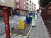 El Ayuntamiento incrementa las medidas de desinfección de los contenedores de recogida de residuos