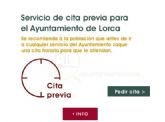 Los lorquinos podrán pedir cita previa a través de la página web para realizar trámites administrativos de forma presencial en las oficinas municipales