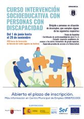 El Ayuntamiento de Caravaca programa un curso para desempleados centrado en la atención socioeducativa a personas con discapacidad