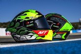 Sergio Garc�a, Iv�n Ortol� y Ryusei Yamanaka lucen cascos especiales en Jerez