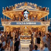 Dolce&gabbana y grupo mosh unidos en el exclusivo dg martiniR de la marca italiana de moda en puerto ban�s para celebrar su primera fiesta de puesta de sol