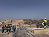 La alcaldesa de Puerto Lumbreras visita los trabajos de rehabilitaci�n que se est�n ejecutando en el Castillo de Nogalte