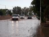 IU-Lorca denuncia una nueva inundación de la antigua carretera de Águilas tras las lluvias de ayer