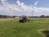 Se inician las obras de acondicionamiento del campo de fútbol ubicado en el Polideportivo Municipal