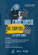 El Ayuntamiento de Bullas convoca el VIII Concurso de Cortometrajes y V�deos Promocionales de La Copa 2026