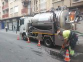Aguas de Lorca intensifica la limpieza de imbornales y redes de pluviales ante la previsin de lluvias