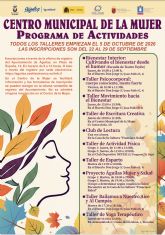 El Ayuntamiento de �guilas presenta la programaci�n de talleres del Centro de la Mujer para el pr�ximo trimestre
