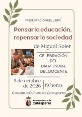 Calasparra celebra el D�a Mundial del Docente con la presentaci�n del �ltimo libro de Miguel Soler