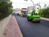 Fomento repone el firme de la va que la pedana de Rincn de Seca con la carretera de Alcantarilla
