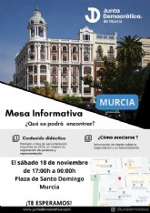 Junta Democrtica convoca mesa informativa en Murcia
