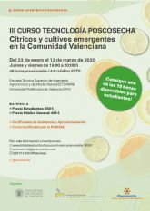 III Curso Tecnología Poscosecha  Cítricos y Cultivos Emergentes en la Comunidad Valenciana