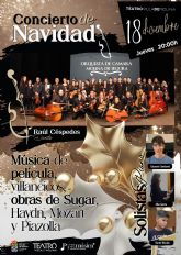 La Orquesta de Cámara de Molina de Segura, junto con tres solistas de piano, ofrecen un concierto de Navidad el jueves 18 de diciembre en el Teatro Villa de Molina