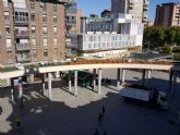 El Ayuntamiento embellece la Plaza de la Universidad con la plantacin de vegetacin en su prgola